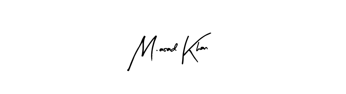 Make a beautiful signature design for name M.asad Khan. Use this online signature maker to create a handwritten signature for free. M.asad Khan signature style 8 images and pictures png