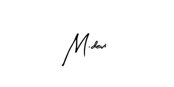 Design your own signature with our free online signature maker. With this signature software, you can create a handwritten (Arty Signature) signature for name M.devi. M.devi signature style 8 images and pictures png