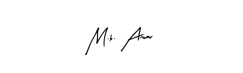 Create a beautiful signature design for name M.k. Anwar. With this signature (Arty Signature) fonts, you can make a handwritten signature for free. M.k. Anwar signature style 8 images and pictures png
