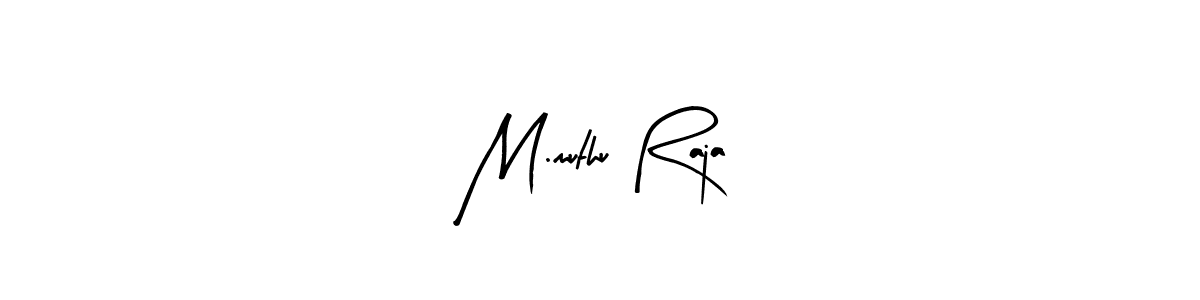 Make a beautiful signature design for name M.muthu Raja. With this signature (Arty Signature) style, you can create a handwritten signature for free. M.muthu Raja signature style 8 images and pictures png