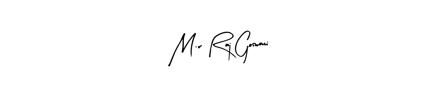 Use a signature maker to create a handwritten signature online. With this signature software, you can design (Arty Signature) your own signature for name M.r Raj Goswami. M.r Raj Goswami signature style 8 images and pictures png