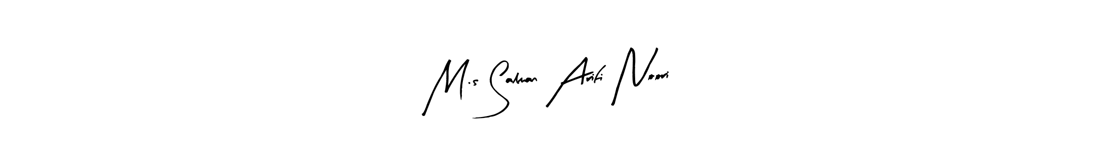 This is the best signature style for the M.s Salman Arifi Noori name. Also you like these signature font (Arty Signature). Mix name signature. M.s Salman Arifi Noori signature style 8 images and pictures png
