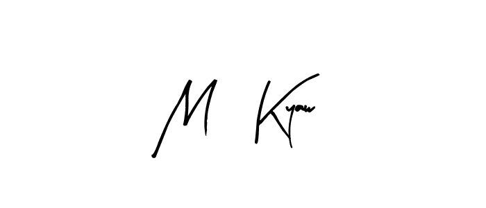 Create a beautiful signature design for name M2 Kyaw. With this signature (Arty Signature) fonts, you can make a handwritten signature for free. M2 Kyaw signature style 8 images and pictures png