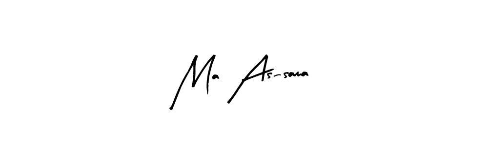 You can use this online signature creator to create a handwritten signature for the name Ma As-sama. This is the best online autograph maker. Ma As-sama signature style 8 images and pictures png