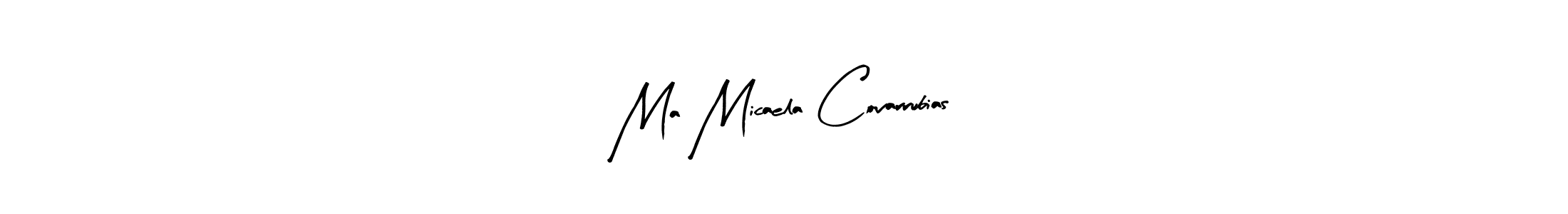 How to make Ma Micaela Covarrubias name signature. Use Arty Signature style for creating short signs online. This is the latest handwritten sign. Ma Micaela Covarrubias signature style 8 images and pictures png