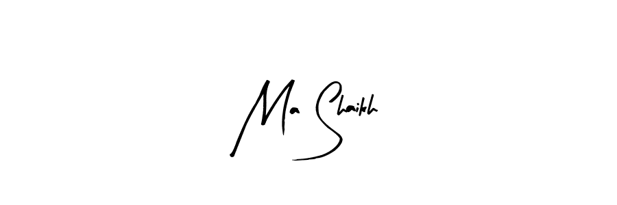 How to make Ma Shaikh name signature. Use Arty Signature style for creating short signs online. This is the latest handwritten sign. Ma Shaikh signature style 8 images and pictures png