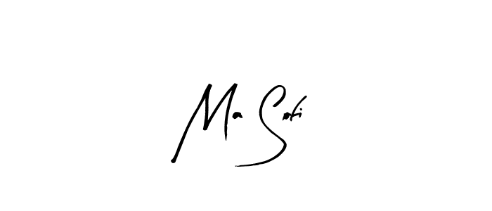 How to make Ma Sofi name signature. Use Arty Signature style for creating short signs online. This is the latest handwritten sign. Ma Sofi signature style 8 images and pictures png