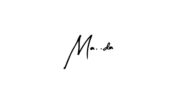 Design your own signature with our free online signature maker. With this signature software, you can create a handwritten (Arty Signature) signature for name Ma..da. Ma..da signature style 8 images and pictures png