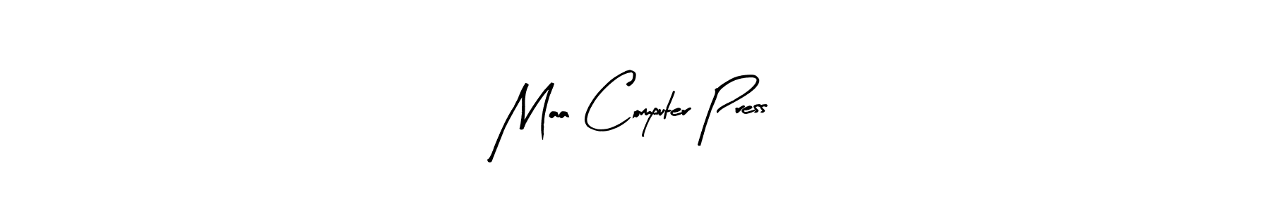 if you are searching for the best signature style for your name Maa Computer Press. so please give up your signature search. here we have designed multiple signature styles  using Arty Signature. Maa Computer Press signature style 8 images and pictures png