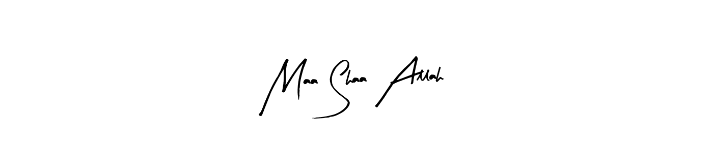 Arty Signature is a professional signature style that is perfect for those who want to add a touch of class to their signature. It is also a great choice for those who want to make their signature more unique. Get Maa Shaa Allah name to fancy signature for free. Maa Shaa Allah signature style 8 images and pictures png