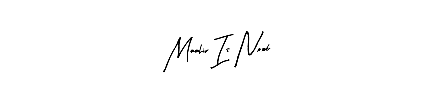 Use a signature maker to create a handwritten signature online. With this signature software, you can design (Arty Signature) your own signature for name Maahir Is Noob. Maahir Is Noob signature style 8 images and pictures png