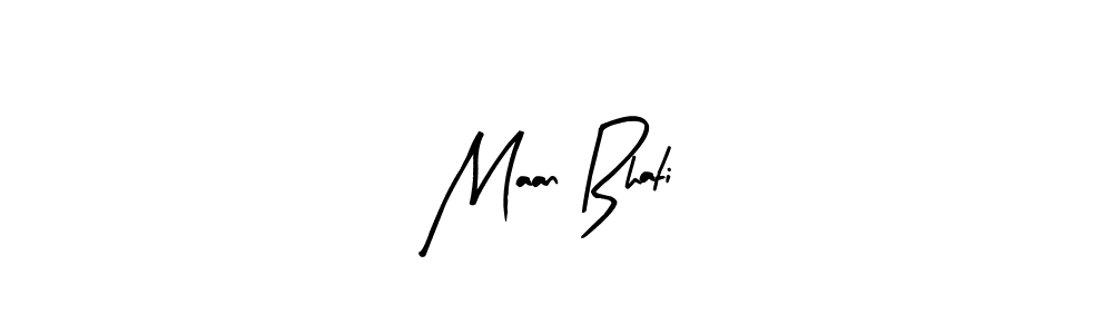 Create a beautiful signature design for name Maan Bhati. With this signature (Arty Signature) fonts, you can make a handwritten signature for free. Maan Bhati signature style 8 images and pictures png