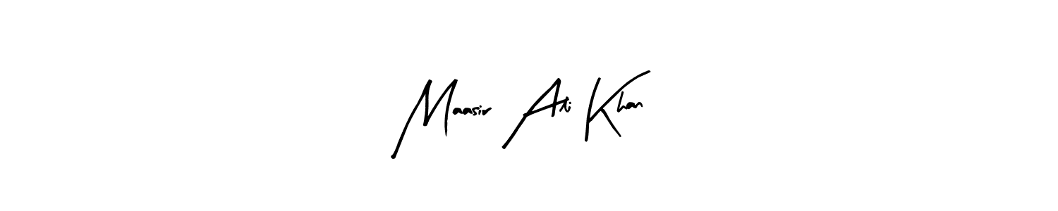 Make a beautiful signature design for name Maasir Ali Khan. With this signature (Arty Signature) style, you can create a handwritten signature for free. Maasir Ali Khan signature style 8 images and pictures png