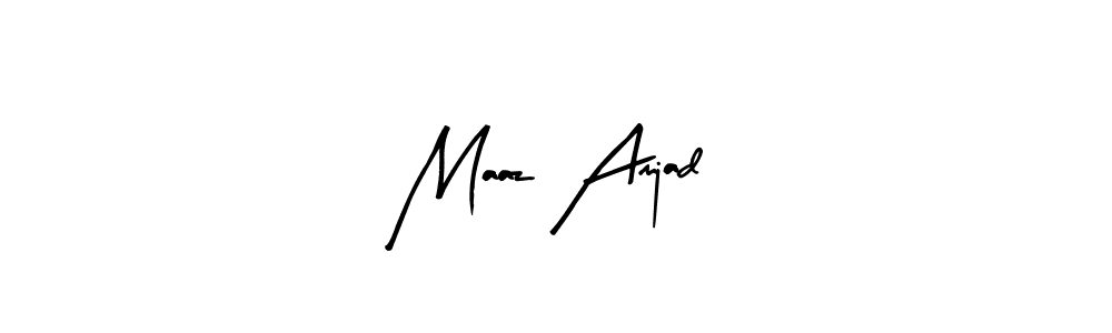 You can use this online signature creator to create a handwritten signature for the name Maaz Amjad. This is the best online autograph maker. Maaz Amjad signature style 8 images and pictures png