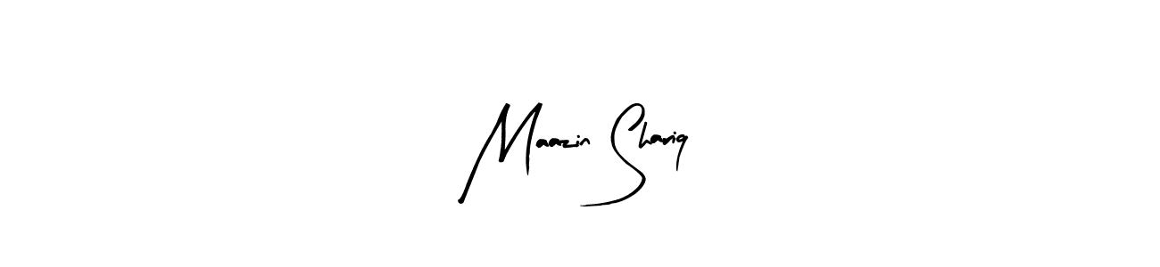Make a beautiful signature design for name Maazin Shariq. With this signature (Arty Signature) style, you can create a handwritten signature for free. Maazin Shariq signature style 8 images and pictures png
