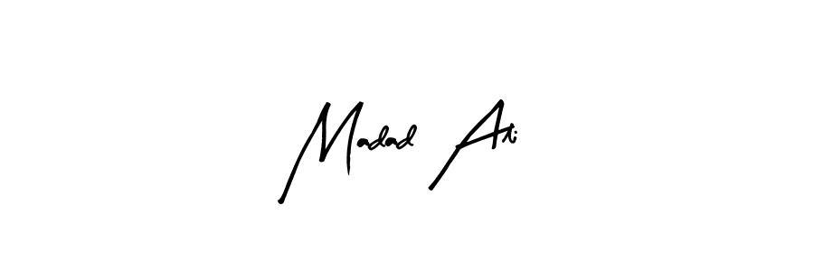 How to make Madad Ali name signature. Use Arty Signature style for creating short signs online. This is the latest handwritten sign. Madad Ali signature style 8 images and pictures png