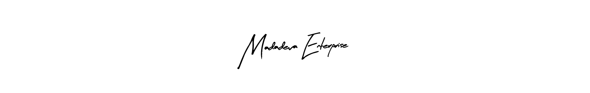 Similarly Arty Signature is the best handwritten signature design. Signature creator online .You can use it as an online autograph creator for name Madadeva Enterprise. Madadeva Enterprise signature style 8 images and pictures png