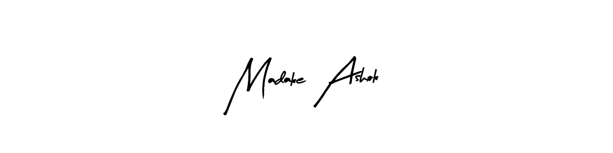 Madake Ashok stylish signature style. Best Handwritten Sign (Arty Signature) for my name. Handwritten Signature Collection Ideas for my name Madake Ashok. Madake Ashok signature style 8 images and pictures png