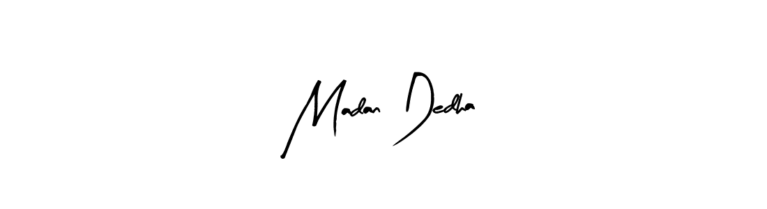 Madan Dedha stylish signature style. Best Handwritten Sign (Arty Signature) for my name. Handwritten Signature Collection Ideas for my name Madan Dedha. Madan Dedha signature style 8 images and pictures png