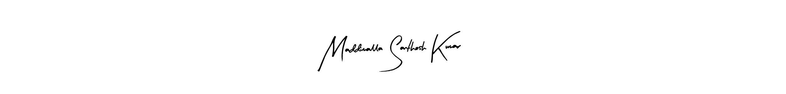 Use a signature maker to create a handwritten signature online. With this signature software, you can design (Arty Signature) your own signature for name Maddimalla Santhosh Kumar. Maddimalla Santhosh Kumar signature style 8 images and pictures png