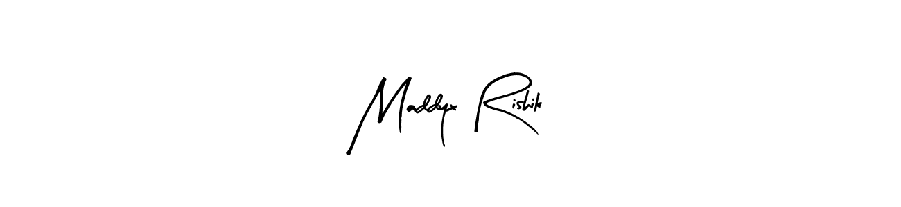 if you are searching for the best signature style for your name Maddyx Rishik. so please give up your signature search. here we have designed multiple signature styles  using Arty Signature. Maddyx Rishik signature style 8 images and pictures png