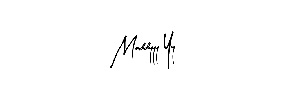 How to make Maddyyy Yy name signature. Use Arty Signature style for creating short signs online. This is the latest handwritten sign. Maddyyy Yy signature style 8 images and pictures png