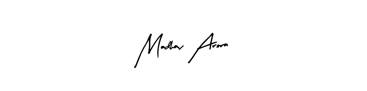 Madhav Arora stylish signature style. Best Handwritten Sign (Arty Signature) for my name. Handwritten Signature Collection Ideas for my name Madhav Arora. Madhav Arora signature style 8 images and pictures png