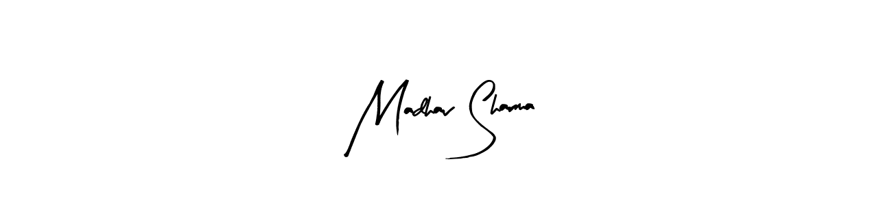 Make a beautiful signature design for name Madhav Sharma. Use this online signature maker to create a handwritten signature for free. Madhav Sharma signature style 8 images and pictures png