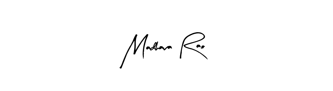 Arty Signature is a professional signature style that is perfect for those who want to add a touch of class to their signature. It is also a great choice for those who want to make their signature more unique. Get Madhava Rao name to fancy signature for free. Madhava Rao signature style 8 images and pictures png