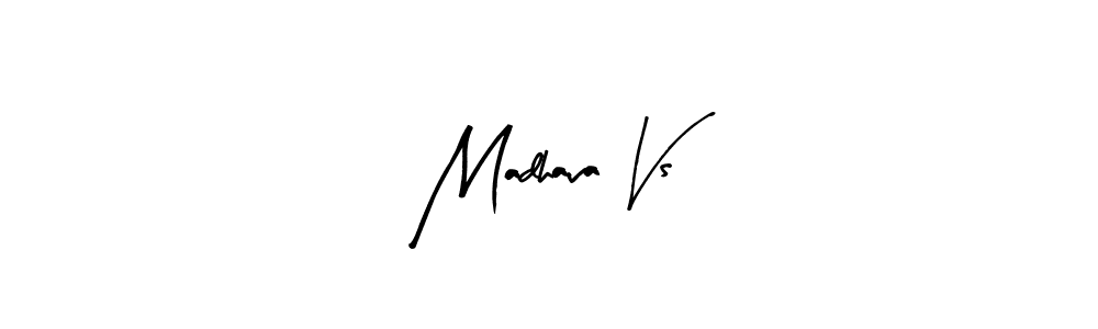 Create a beautiful signature design for name Madhava Vs. With this signature (Arty Signature) fonts, you can make a handwritten signature for free. Madhava Vs signature style 8 images and pictures png