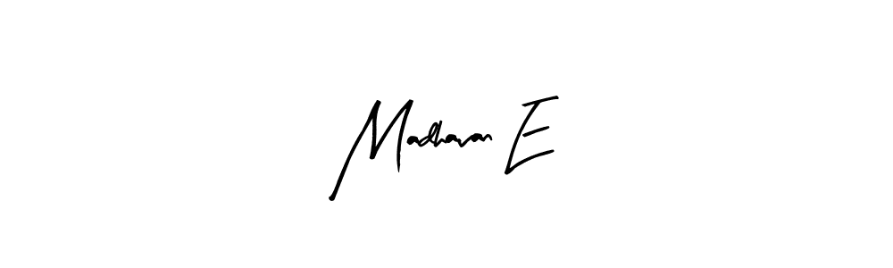 You can use this online signature creator to create a handwritten signature for the name Madhavan E. This is the best online autograph maker. Madhavan E signature style 8 images and pictures png