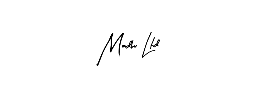 How to make Madhu Ltd name signature. Use Arty Signature style for creating short signs online. This is the latest handwritten sign. Madhu Ltd signature style 8 images and pictures png