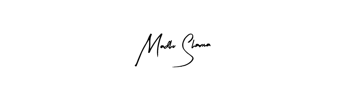 Make a beautiful signature design for name Madhu Sharma. With this signature (Arty Signature) style, you can create a handwritten signature for free. Madhu Sharma signature style 8 images and pictures png