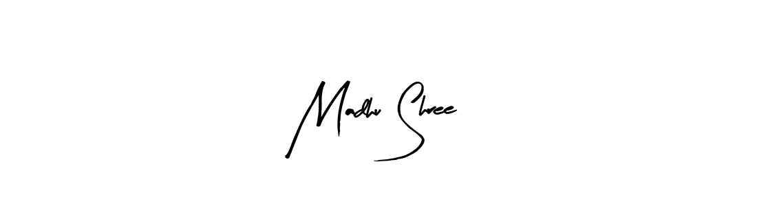 You can use this online signature creator to create a handwritten signature for the name Madhu Shree. This is the best online autograph maker. Madhu Shree signature style 8 images and pictures png