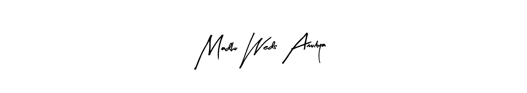 Make a beautiful signature design for name Madhu Weds Amulya. Use this online signature maker to create a handwritten signature for free. Madhu Weds Amulya signature style 8 images and pictures png