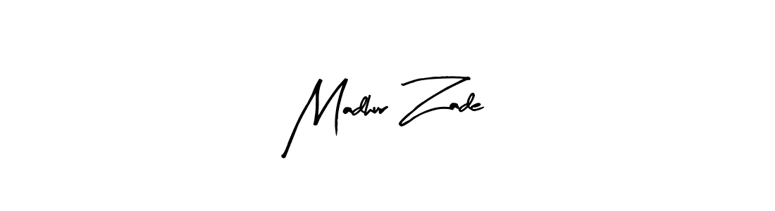 Make a beautiful signature design for name Madhur Zade. Use this online signature maker to create a handwritten signature for free. Madhur Zade signature style 8 images and pictures png