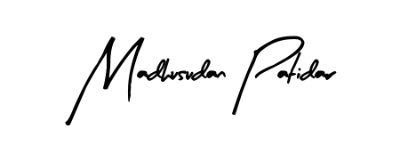 Use a signature maker to create a handwritten signature online. With this signature software, you can design (Arty Signature) your own signature for name Madhusudan Patidar. Madhusudan Patidar signature style 8 images and pictures png