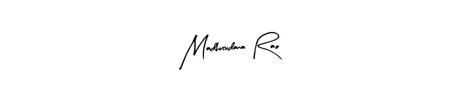 Make a beautiful signature design for name Madhusudana Rao. With this signature (Arty Signature) style, you can create a handwritten signature for free. Madhusudana Rao signature style 8 images and pictures png