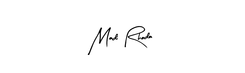 Use a signature maker to create a handwritten signature online. With this signature software, you can design (Arty Signature) your own signature for name Madi Rhoda. Madi Rhoda signature style 8 images and pictures png