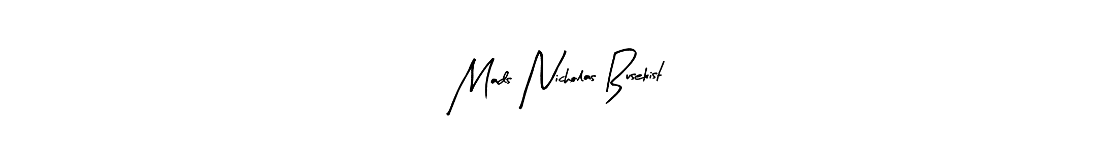 How to make Mads Nicholas Busekist name signature. Use Arty Signature style for creating short signs online. This is the latest handwritten sign. Mads Nicholas Busekist signature style 8 images and pictures png