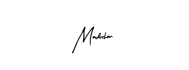 Madushan stylish signature style. Best Handwritten Sign (Arty Signature) for my name. Handwritten Signature Collection Ideas for my name Madushan. Madushan signature style 8 images and pictures png