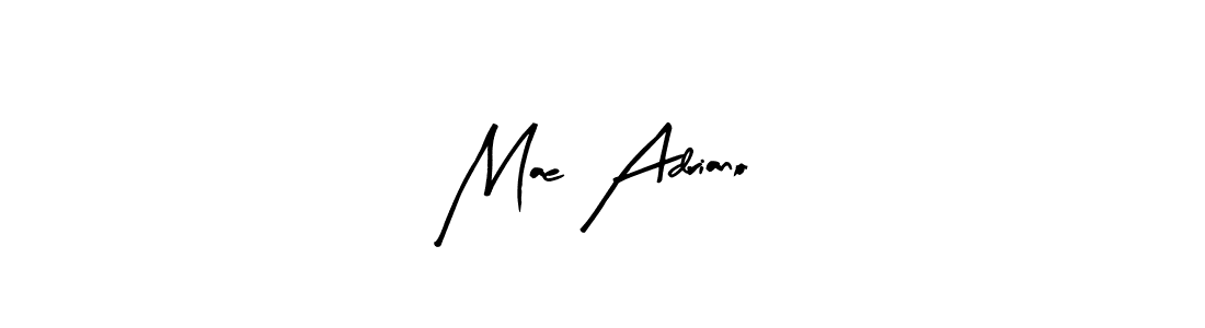 How to make Mae Adriano name signature. Use Arty Signature style for creating short signs online. This is the latest handwritten sign. Mae Adriano signature style 8 images and pictures png