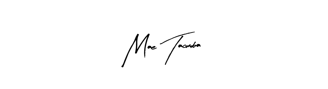 How to make Mae Tacumba name signature. Use Arty Signature style for creating short signs online. This is the latest handwritten sign. Mae Tacumba signature style 8 images and pictures png