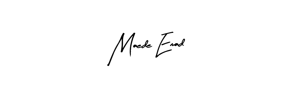 Design your own signature with our free online signature maker. With this signature software, you can create a handwritten (Arty Signature) signature for name Maede Emad. Maede Emad signature style 8 images and pictures png