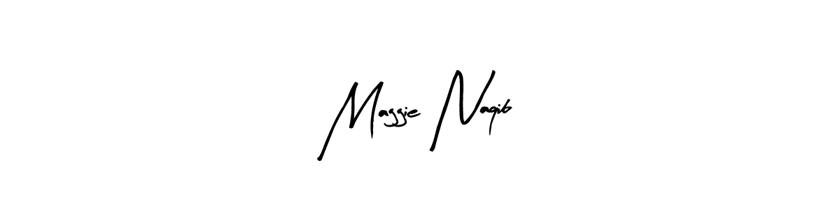 Make a beautiful signature design for name Maggie Naqib. With this signature (Arty Signature) style, you can create a handwritten signature for free. Maggie Naqib signature style 8 images and pictures png