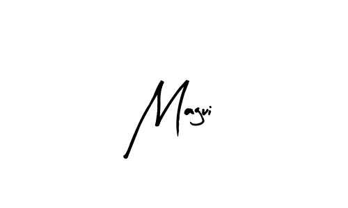 Design your own signature with our free online signature maker. With this signature software, you can create a handwritten (Arty Signature) signature for name Magui. Magui signature style 8 images and pictures png