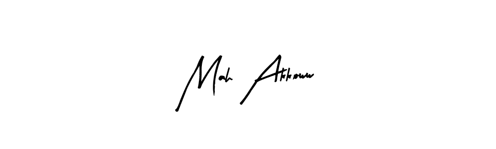 How to make Mah Akkoww name signature. Use Arty Signature style for creating short signs online. This is the latest handwritten sign. Mah Akkoww signature style 8 images and pictures png