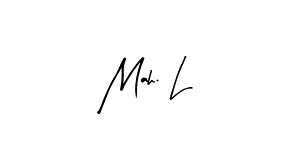 How to make Mah. L name signature. Use Arty Signature style for creating short signs online. This is the latest handwritten sign. Mah. L signature style 8 images and pictures png