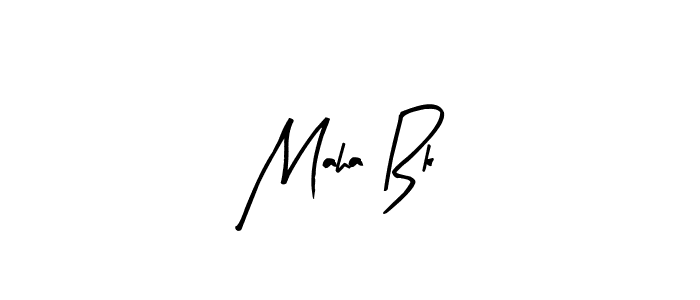 Similarly Arty Signature is the best handwritten signature design. Signature creator online .You can use it as an online autograph creator for name Maha Bk. Maha Bk signature style 8 images and pictures png