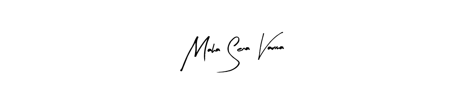 You can use this online signature creator to create a handwritten signature for the name Maha Sena Varma. This is the best online autograph maker. Maha Sena Varma signature style 8 images and pictures png